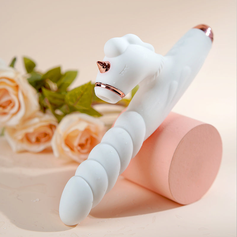 Galaku® Unicorn Female Vibrator Heating Dildo Machine Clitoris Sucker