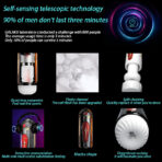 GALAKU® Mecha original Male masturbators Cup Bluetooth APP Control vibration suck simulation telescopic Mate player masturbator