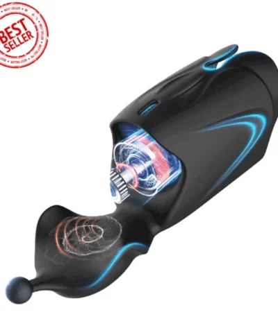 Hellofuntoys 2-Motor Penis Glans Training 10-Vibration Masturbation Cup